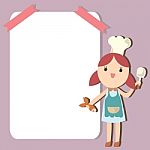 Little Chef With An Empty Space For Your Text Stock Photo
