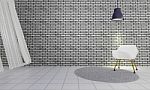 Loft And Simple Living Room With Chair And Wall Background-3d Re Stock Photo