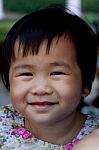 Lovely Face Of Asian Adorable Cute Girl Use For Children Theme T Stock Photo