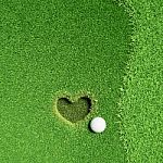 Lovely Golf, Fall In Love Stock Photo