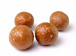 Macadamia Nuts On White Background Stock Photo