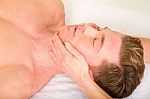 Man Receiving Face Massage