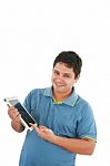 Man With Tablet Pc Stock Photo