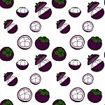 Mango-teen Seamless Pattern By Hand Drawing On White Backgrounds Stock Photo