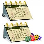 March 2016 Calendar Stock Photo