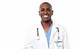 Middle Aged Happy Male Doctor Stock Photo