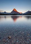 Morning At Two Medicine Lake, Glacier National Park, Mt Stock Photo