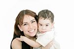 Mother With Adorable Son Stock Photo