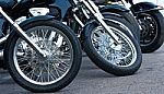 Motorcycle Wheels Stock Photo