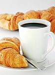 Mug And Croissants Stock Photo