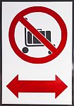 No Trolley Allowed, Sign Stock Photo
