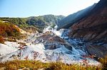 Noboribetsu, Hokkaido, Japan At Jigokudani Hell Valley Stock Photo