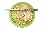 Noodles In Bowl And Chopsticks Stock Photo