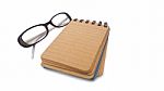 Notebook With Glasses Stock Photo