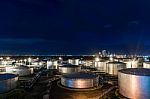 Oil Tank Industrial Stock Photo