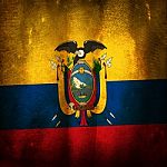 Old Grunge Flag Of Ecuador Stock Photo