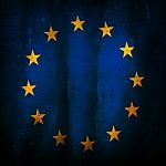 Old Grunge Flag Of European Union Stock Photo