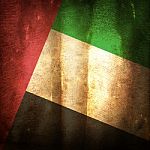 Old Grunge Flag Of United Arab Emirates Stock Photo