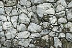 Old Stone Wall In The Park Stock Photo