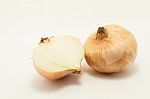 Onion Isolate On White Background Stock Photo