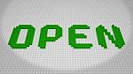 Open Green Bricks Wording Constructed On White Baseplate Stock Photo