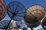 Parabolic Satellite Dish Stock Photo