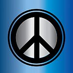 Peace Sign Button Stock Photo