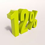 Percentage Sign, 12 Percent Stock Photo