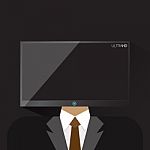 Person Head Tv Icon  Illustration Eps 10 Stock Photo