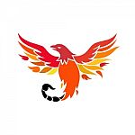 Phoenix With Scorpion Tail Icon Stock Photo