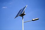 Photovoltaic Sun 
Powered Street Light Stock Photo