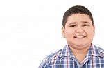 Portrait Of A Cute Boy, Isolated On White Stock Photo