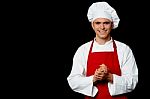 Portrait Of A Handsome Chef Stock Photo