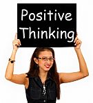 Positive Thinking On Blackboard Stock Photo