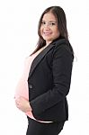 Pregnant Business Woman Stock Photo