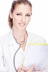 Pretty Female Doctor Stock Photo