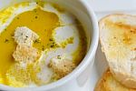 Pumpkin Soup With Toast Bread Stock Photo