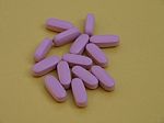 Purple Pills  Stock Photo
