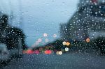 Rain Drops On Window Stock Photo