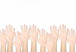 Raised Hands Stock Photo