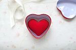 Red Heart Gift Stock Photo
