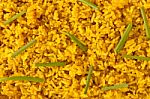 Saffron Rice Background Stock Photo