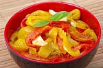 Salad Of Roasted Peppers Stock Photo