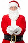 Santa Claus Posing With Copy Space Stock Photo