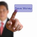 Save Money Button On Keyboard Stock Photo