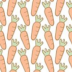 Seamless Pattern Of Carrot Cartoon, Illustration Background Stock Photo