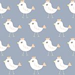 Seamless Pattern Of  Chicken Cartoon, Illustration Background Stock Photo