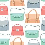 Seamless Pattern Of Colorful Bags Background Stock Photo