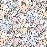 Seamless Pattern Of  Flower Illustration Background Stock Photo