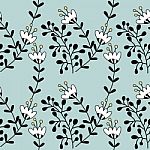 Seamless Pattern Of Flower Illustration Background Stock Photo